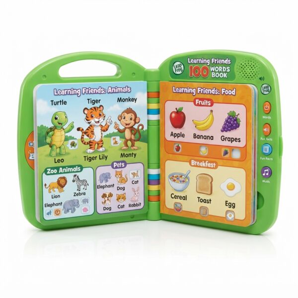 LeapFrog Learning Friends 100 Words Book – Interactive Learning Book for Toddlers